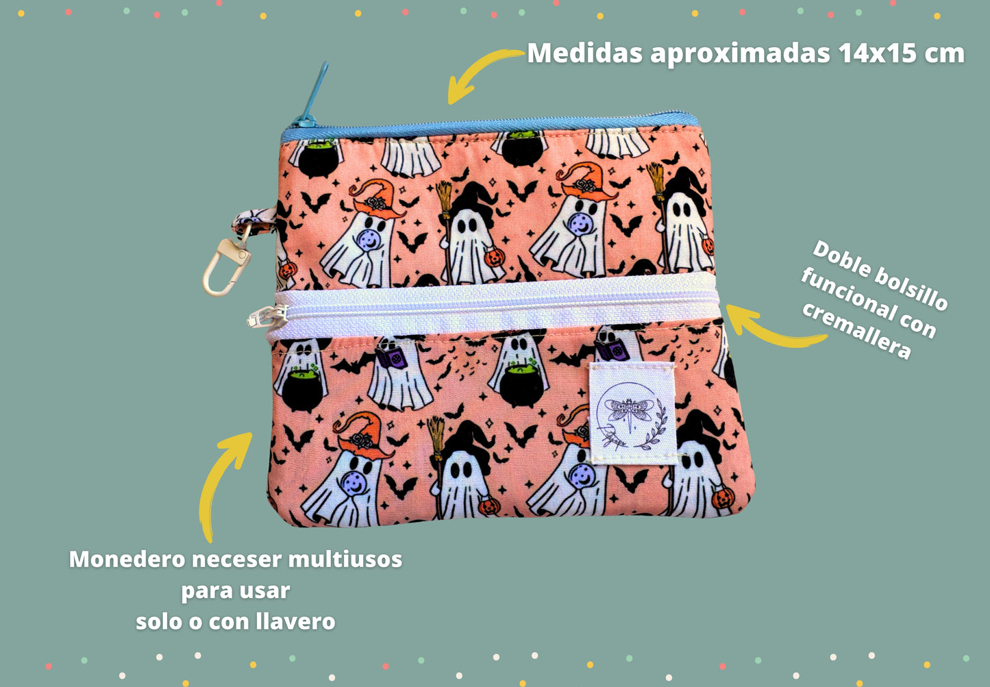 Cartera doble cremallera