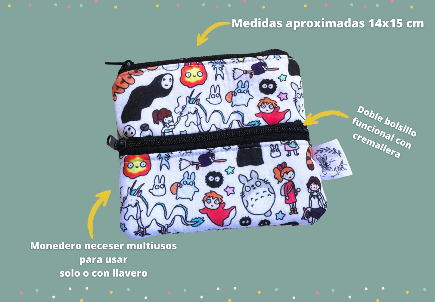 Cartera doble cremallera
