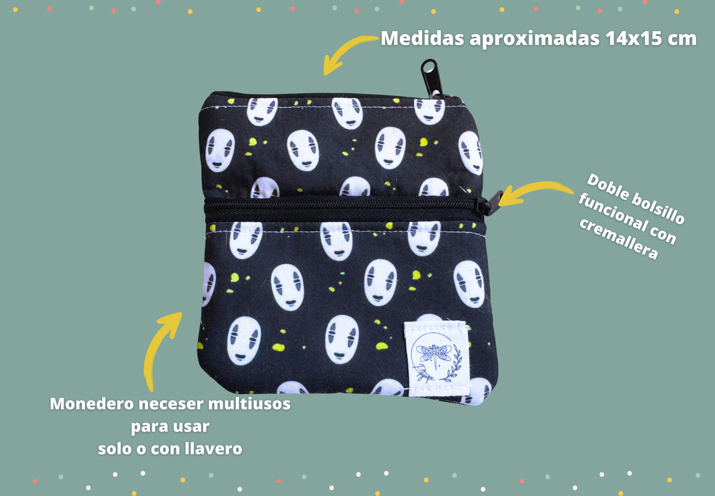 Cartera doble cremallera