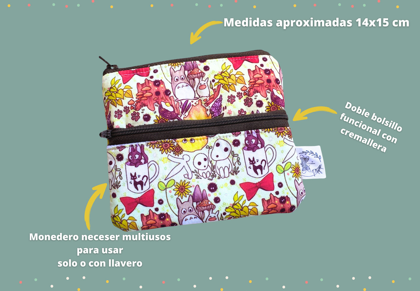 Cartera doble cremallera