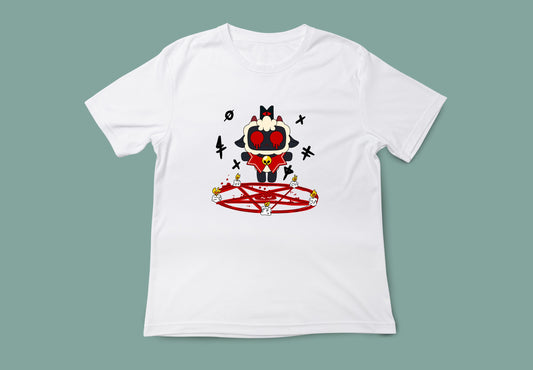 cult of the lamb unisex blanca videojuegos cordero secta