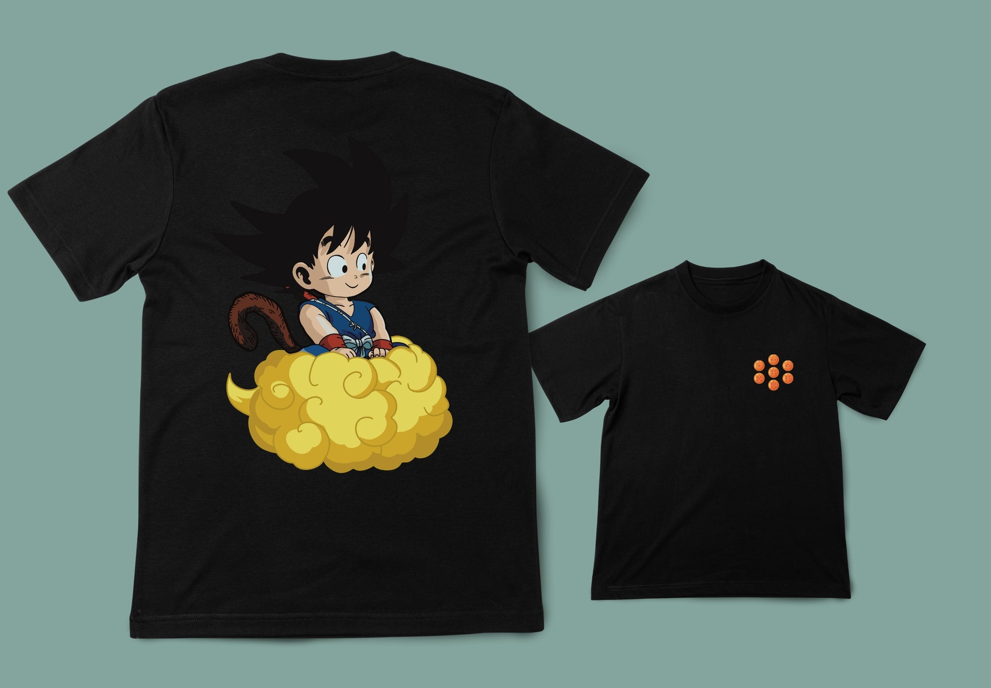 Camiseta Unisex  negra Goku dragon ball anime