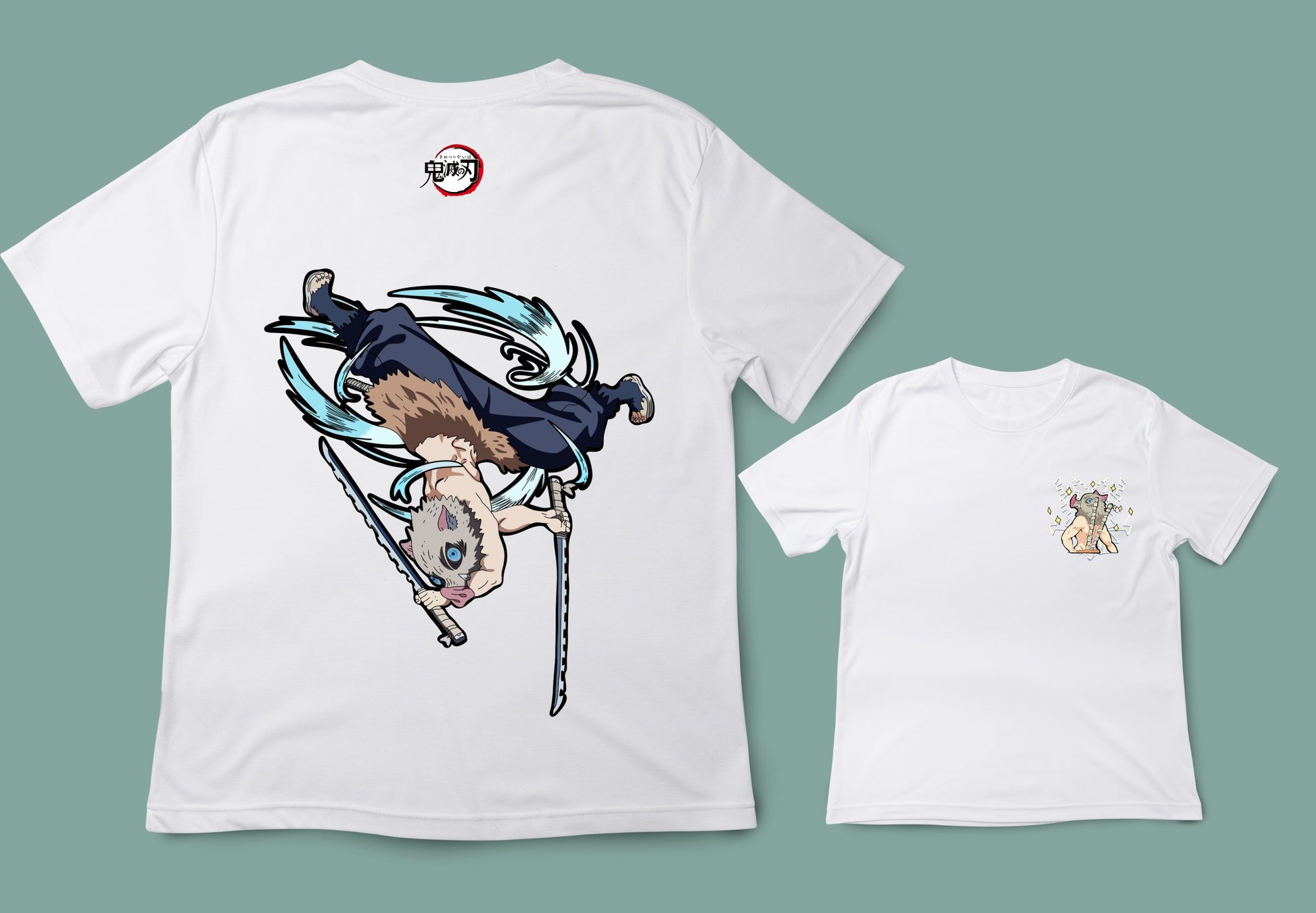 Camiseta blanca unisex kimetsu no yaiba zenitsu anime