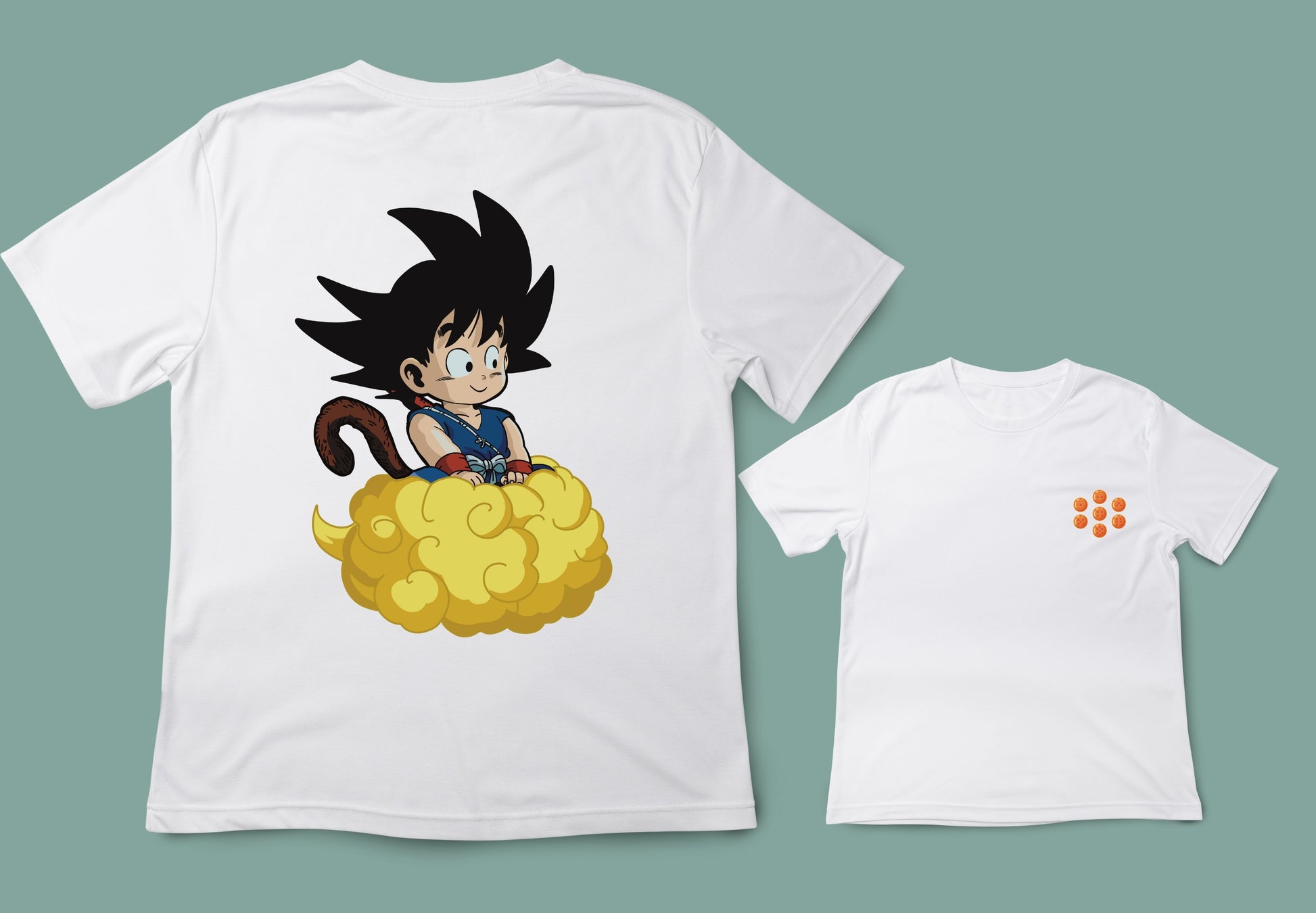 Camiseta unisex blanca Goku dragon ball anime