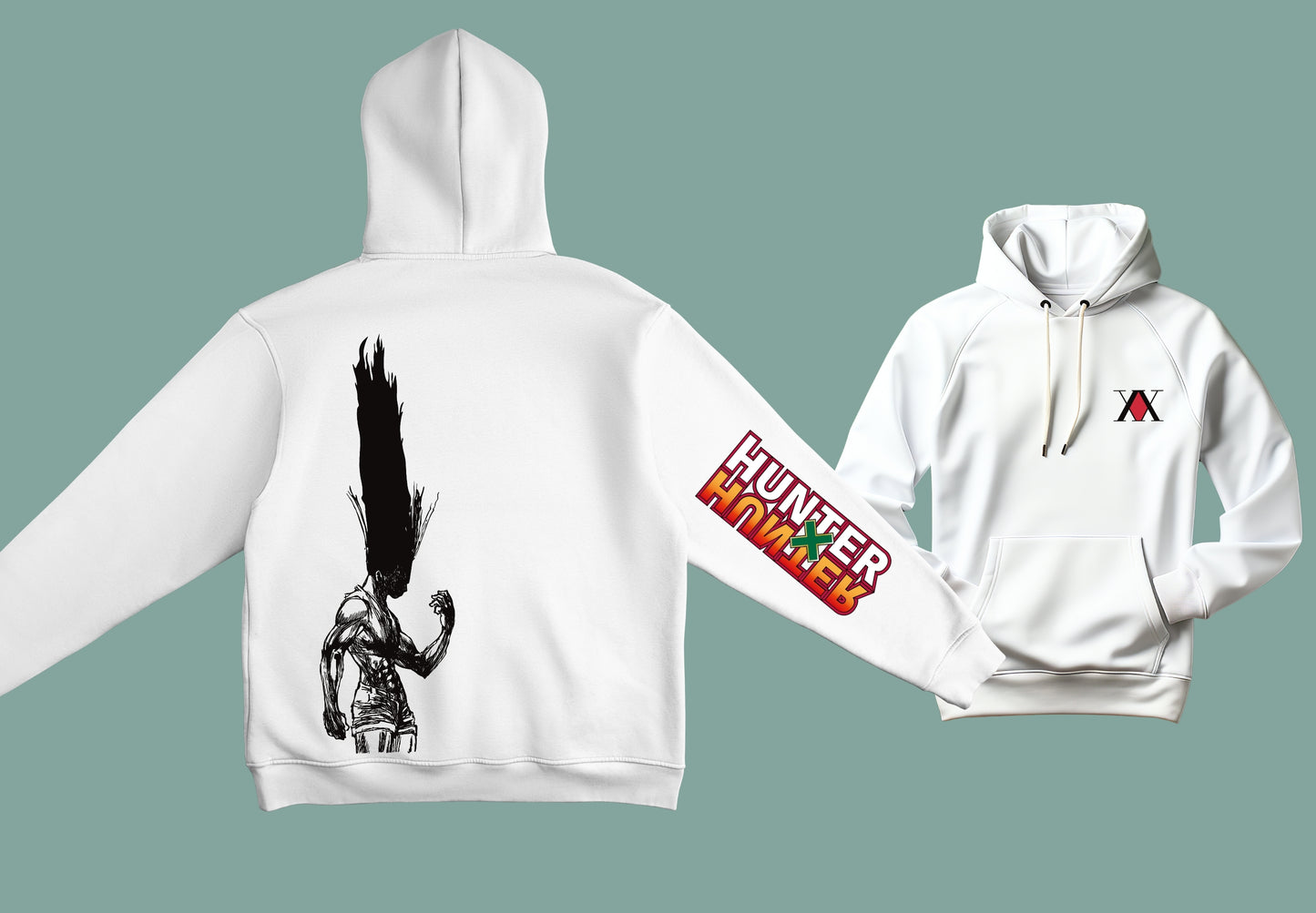 Sudadera color blanco anime  hunterxhunter hxh gon