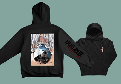 Sudadera negra unisex jujutsu kaisen gojo geto anime