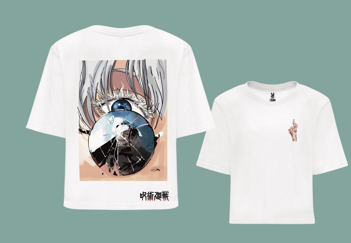 camiseta croptop jujutsu kaisen gojo geto anime