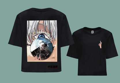 camiseta croptop jujutsu kaisen gojo geto anime