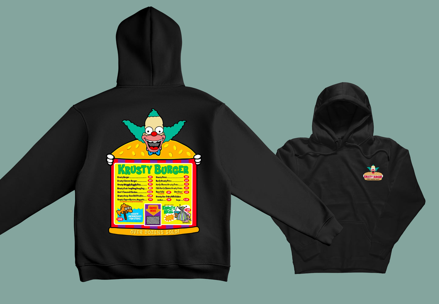 sudadera unisex negra simpsons krusty